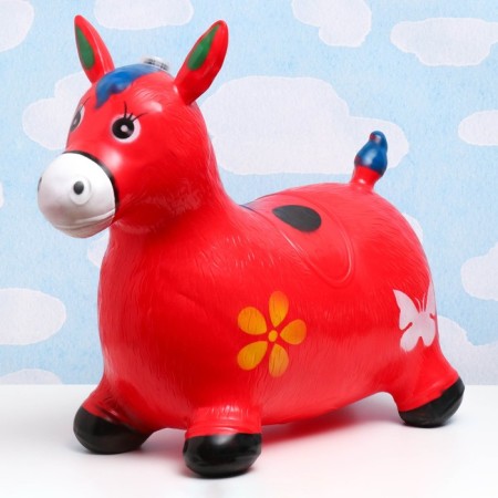 Toy - Children's "Musical Horse" Rubber inflatable, 50x30cm, red