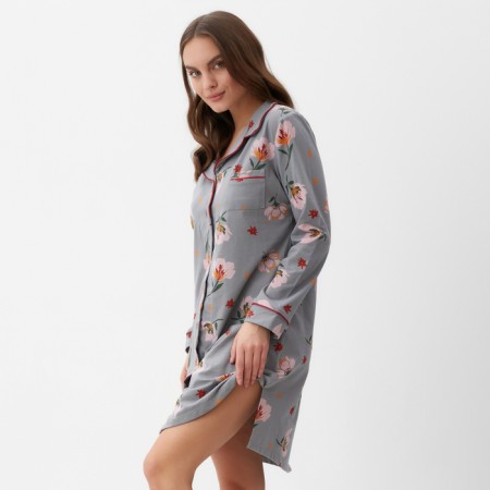 Платье-рубашка женское KAFTAN "Цветы" размер 44-46-2