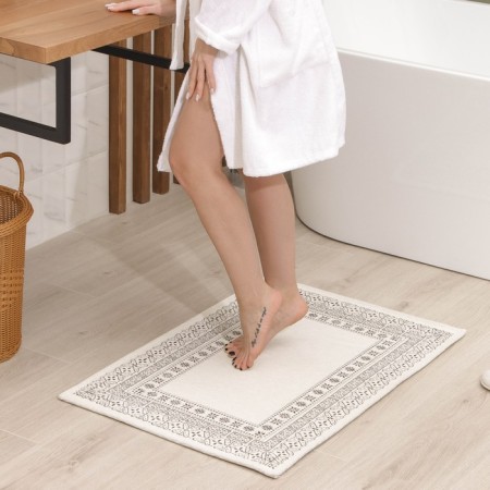 Savanna bathroom mat, 60 × 90 cm, white-brown color-6
