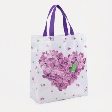 Household bag without fastening, purple color