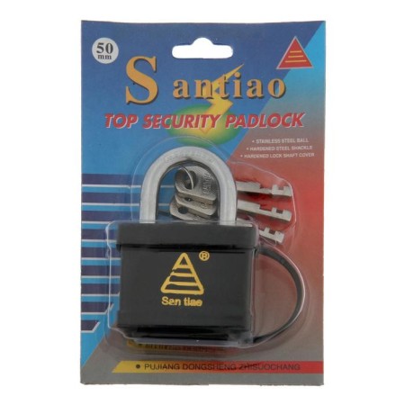 Castle hinged, 50 mm, moisture -proof, short handle, 3 keys-2