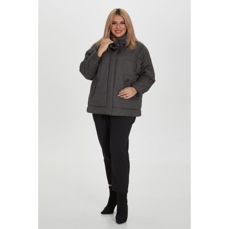 Women's jacket, size 68, dark green color-1