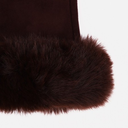 Gloves are female, dimensionless, without insulation, brown color-1