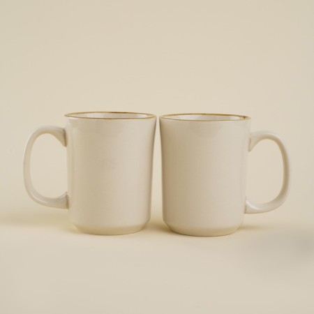 A set of porcelain mugs SL Home "Leggero", beige color