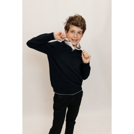 Jumper for boys, height 110-116 cm, dark blue color