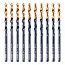 Сверло по металу DENZEL 717208, 3,8 мм, HSS-Tin, Golden Tip, 10 шт.