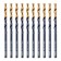 Drill Denzel 717208, 3.8 mm, HSS-Tin, Golden Tip, 10 pcs.