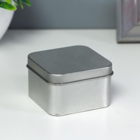 Casket Metal "Silver Square" 6x6x4 cm