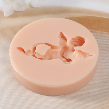 Mold Silicon "Angel with a harp" 8.4x5x1.7 cm-2