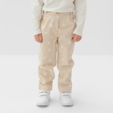 Pants for the girl Minaku: Cotton Collection Beige color, height 122