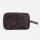 Lightning cosmetic bag, external pocket, brown color