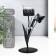Summary Metal for 1 candle "Butterfly with Crystal balls" black 8.5x8.5x22 cm