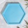 Summary "Hexagonnik. Marble" from gypsum, 9.7x1.3x1cm, blue