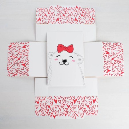 Gift folding box, packaging, “you”, 15 x 15 x 8 cm-6