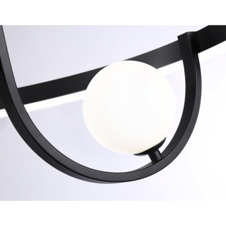 LED ceiling LED with a change of lamp and control panel Ambrella Light, Linetech, FL66263, G9, 56 W, 4200LUM, 3000-6400K, Black Black, White matte-5