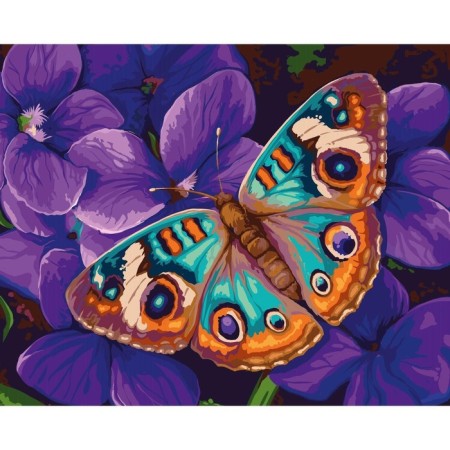 Diamond mosaic with full filling on the canvas "Blub", 15 x 21 cm-1