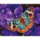 Diamond mosaic with full filling on the canvas "Blub", 15 x 21 cm