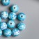 Beads for creativity plastic "Marble. Blue" d = 1.2 cm set 20 grams