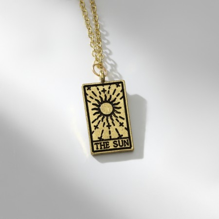 Pendant "Tarot" sun, color gold, 50 cm-3