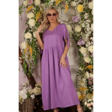 Female dress, size 48, purple color-6