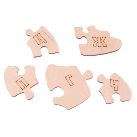 Wooden puzzle alphabet. Coloring "Snail"-3