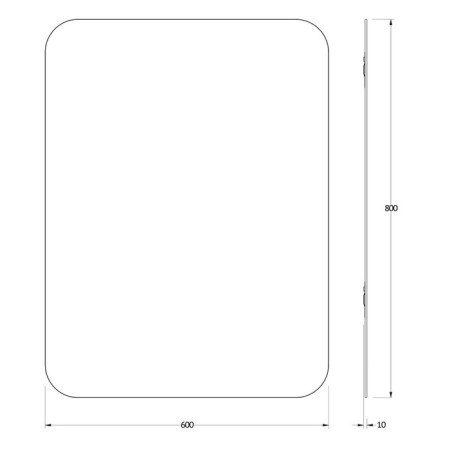 Mirror with a polished edge EvoForm, 60x80 cm-1