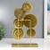Souvenir metal with a mirror "circles" gold with black 37x8x22 cm