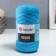 Ribbon yarn 40% polyester, 60% cotton 125m/250g (763 pigeons. Biryuza)