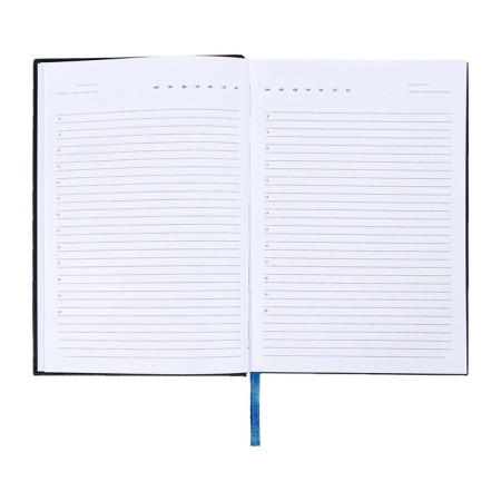 Leduced Diary A5, 160 sheets, Attomex. Orion, solid boumvinyl cover with foam rubber, liesse, block 70 g/m2, blue-8