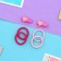 Hair set "Baby" (4 elastic bands, 2 clamps 3.5 cm) heart, pink
