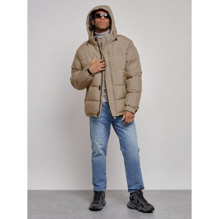 Sports Bologna male winter, size 58, beige color-4