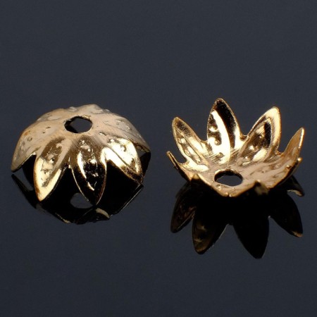 Hats for beads (set 50 pcs.) SM-011-1, 3.5 × 8 mm, color gold