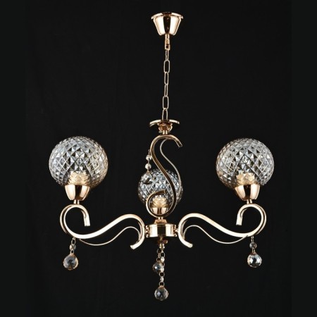 Lamp ceiling Economy light 13158/3FGD TeA, 3x60W, E27, 93x59x59 cm, gold color