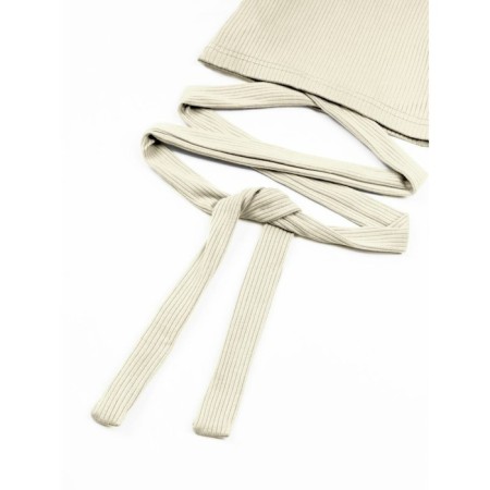 TOP for a girl with short sleeves on Generation ties, height 146 cm, milk color-7
