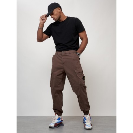 Cargo jeans men, size 44-46, brown color-8