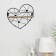 Wall hanger with a shelf "Heart", with backlight, 5 hooks, black