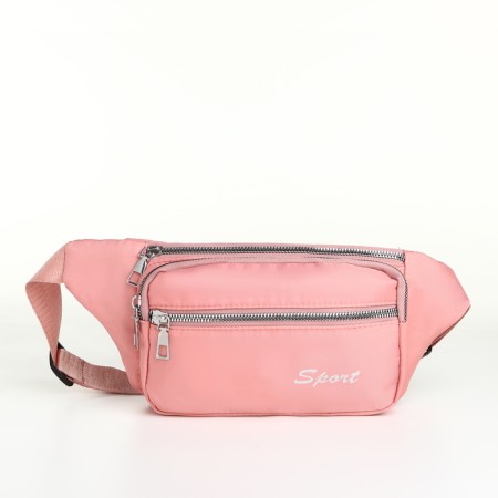 Lightning waist bag, 2 outer pockets, pink color-2