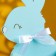Wooden Kashpo "Bunny" 13x7.5x22 cm tiffany-white