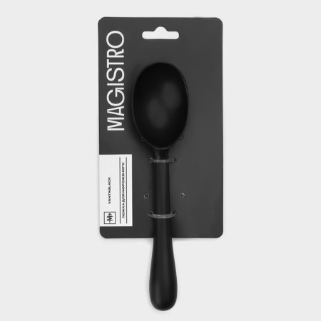 Spoon for ice cream Magistro Vantablack, 16.5 × 3.8 cm, black color-6