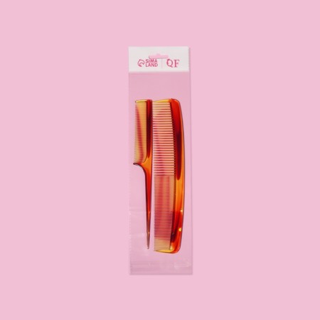 Set of comb, 2 objects, color "amber"-4