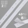 Braid with buttons, 25-25-50 mm, 17 mm × 45 ± 1 m, white color