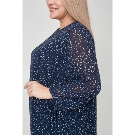 Women's dress, size 54, dark blue color-4