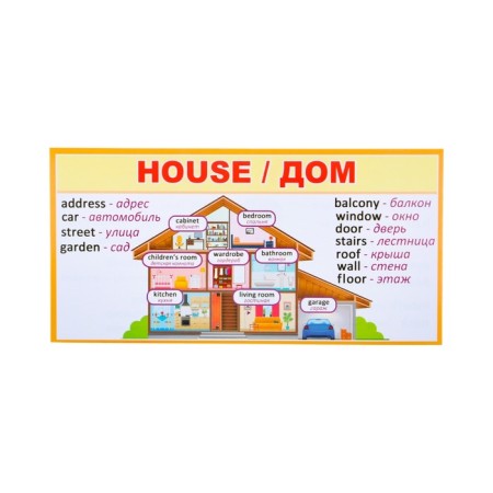A set of cards-fluids "for primary school" 3-4 class, 10 cards, 20x10 cm-22