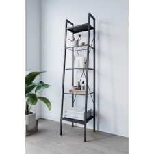 The bathroom rack metal, black 40 x 35 x 170 cm