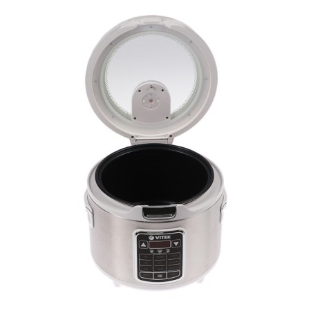 Vitek VT-4281, 800 W multicooker, 4 l, 9 programs, a book of recipes, display, silver-1