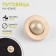 Metal button on the leg "Saturn", decorative, d = 18 mm, beige/gold color