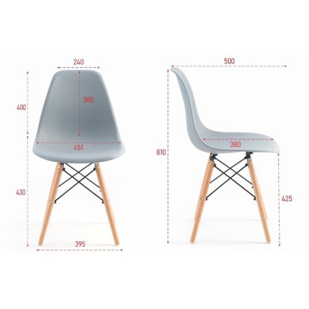 Chair "Eames" Hyh-a304, Gray-3