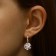 Earrings "Zirconium" mini, circle, white color in gold