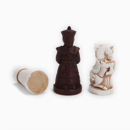 Chess desktop souvenir "Qing dynasties" 43 x 43 cm, king H-8.5 cm, pawn H-6.5 cm-13