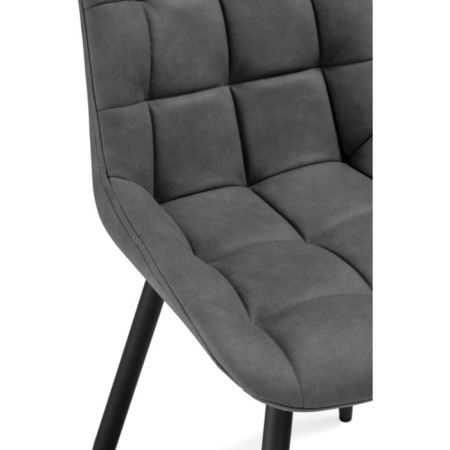SHELS on a metal frame Chelsea Black Metal/Artificial suede, black/gray 50x60x80 cm-5